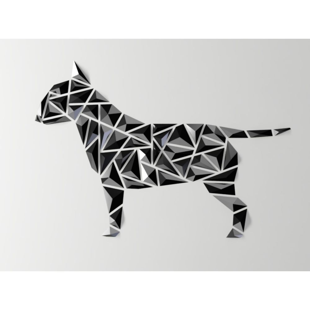 DGEmily Geometric Bull Terrier Wall Art | Large-Scale | Custom Sizes!!